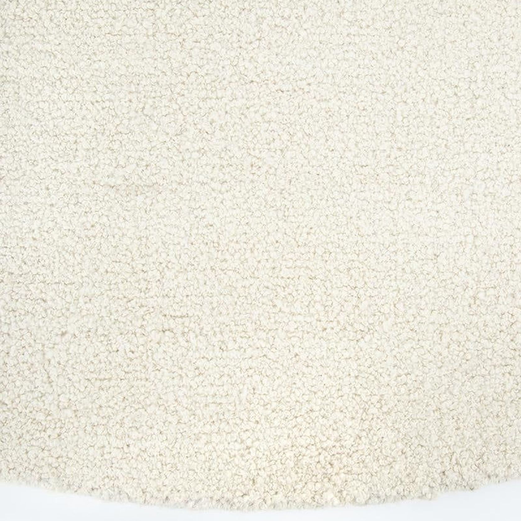 Baya Dorset NZ Wool Round Floor Rug - Natural White gallery detail image
