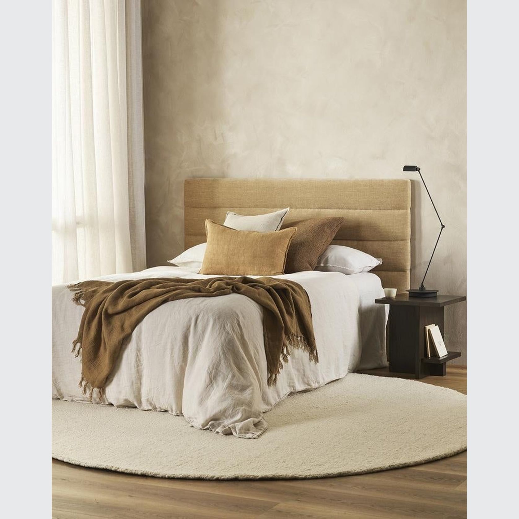 Baya Dorset NZ Wool Round Floor Rug - Natural White gallery detail image