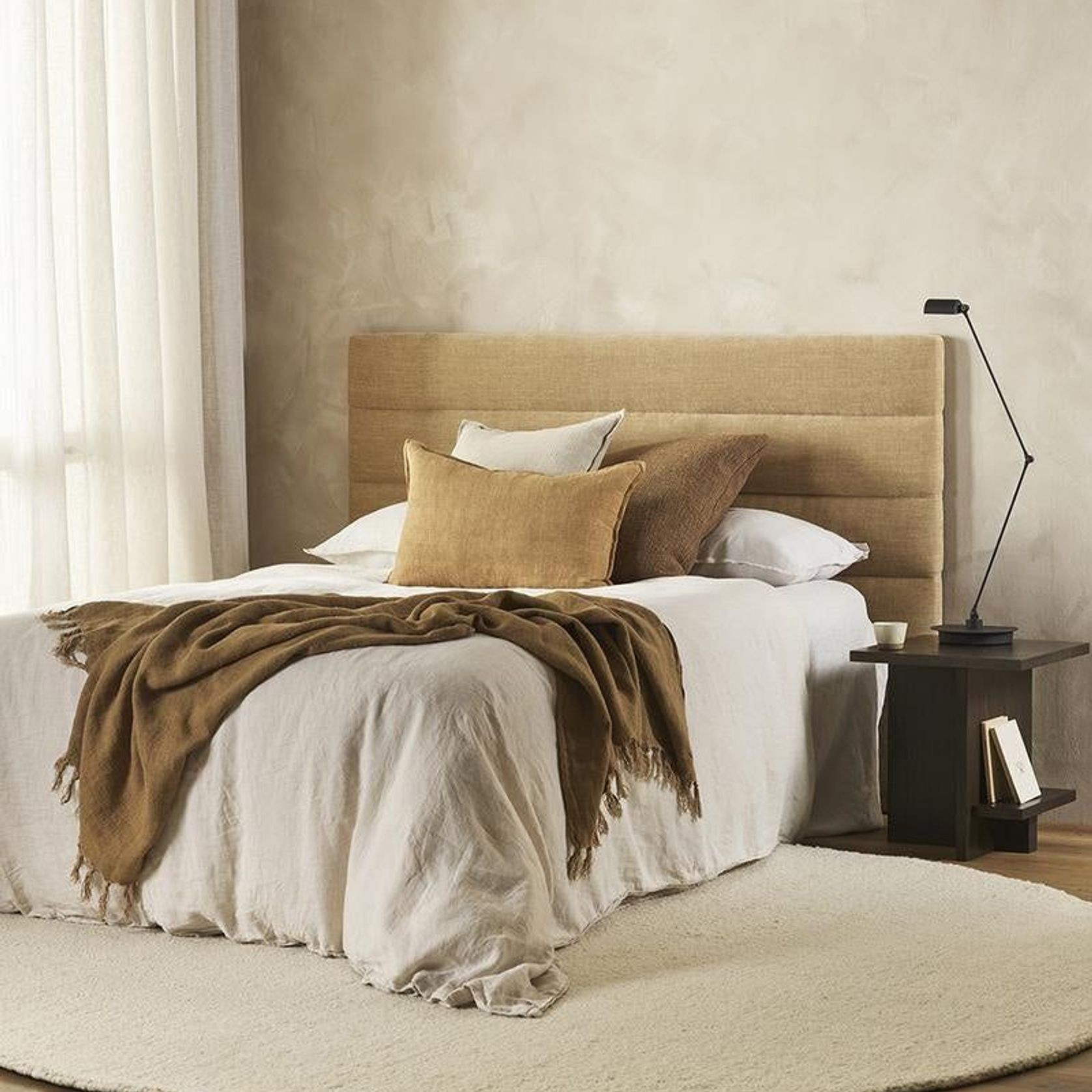 Baya Dorset NZ Wool Round Floor Rug - Natural White gallery detail image