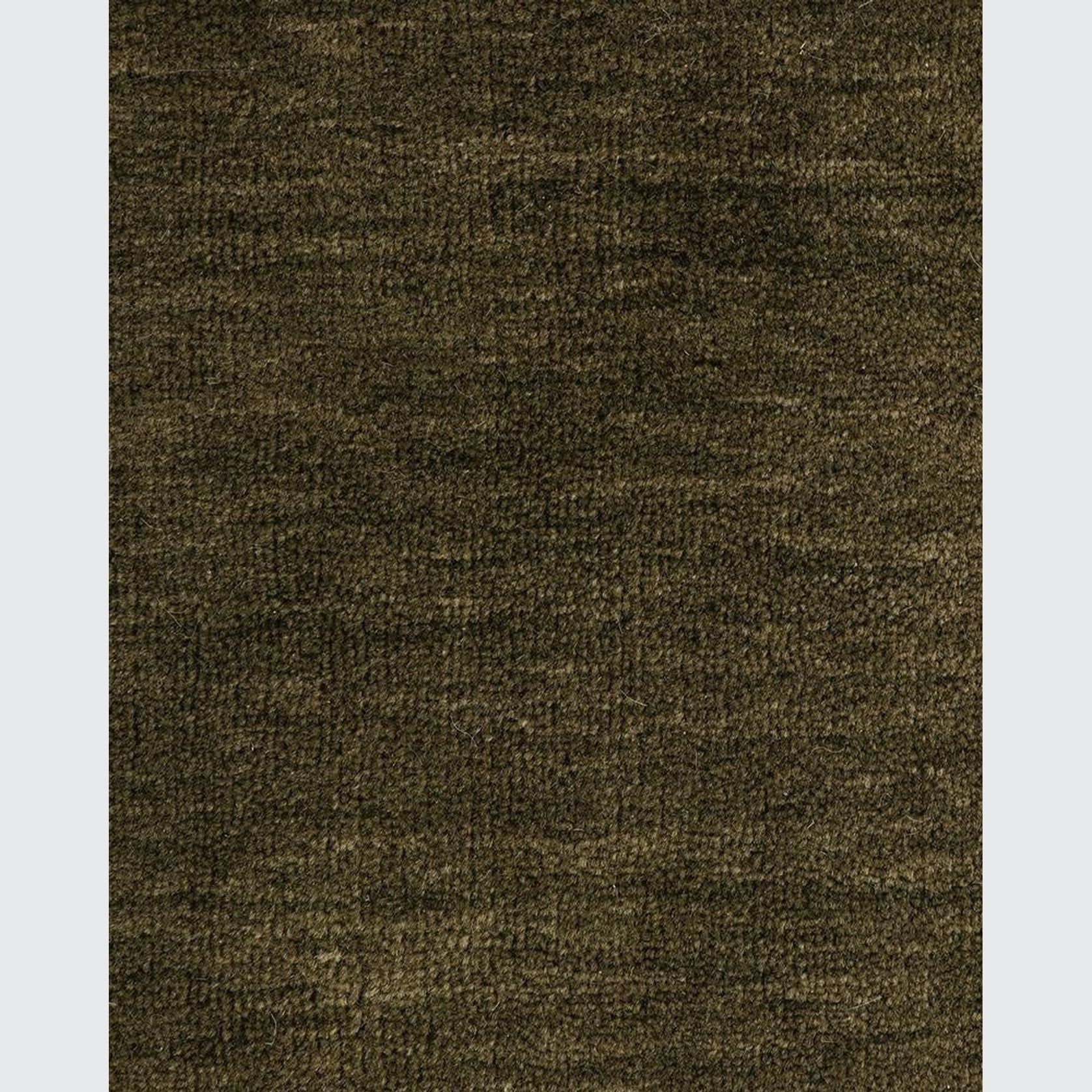 Baya Sandringham 100% Wool Round Rug - Moss gallery detail image