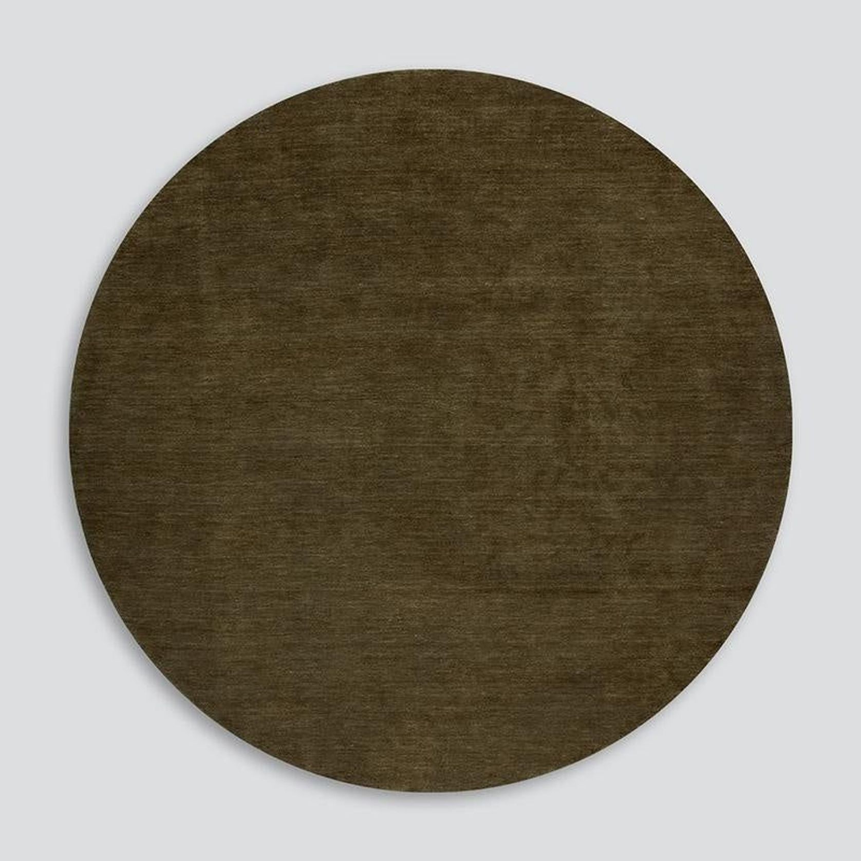 Baya Sandringham 100% NZ Wool Round Rug - Moss gallery detail image
