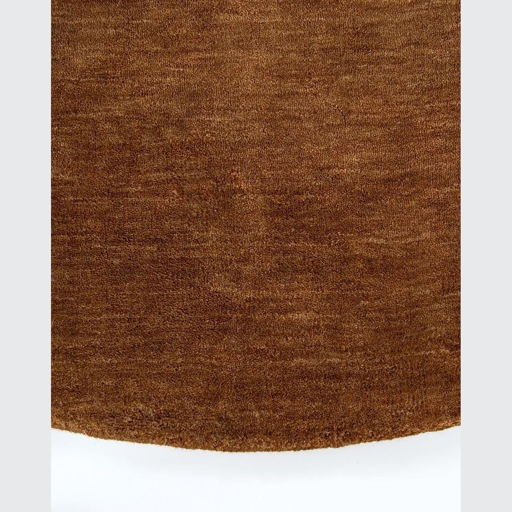 Baya Sandringham 100% NZ Wool Round Rug - Pecan gallery detail image