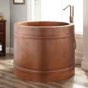Round Copper Soak Tub 1092mm - CBSMR33 1092 gallery detail image