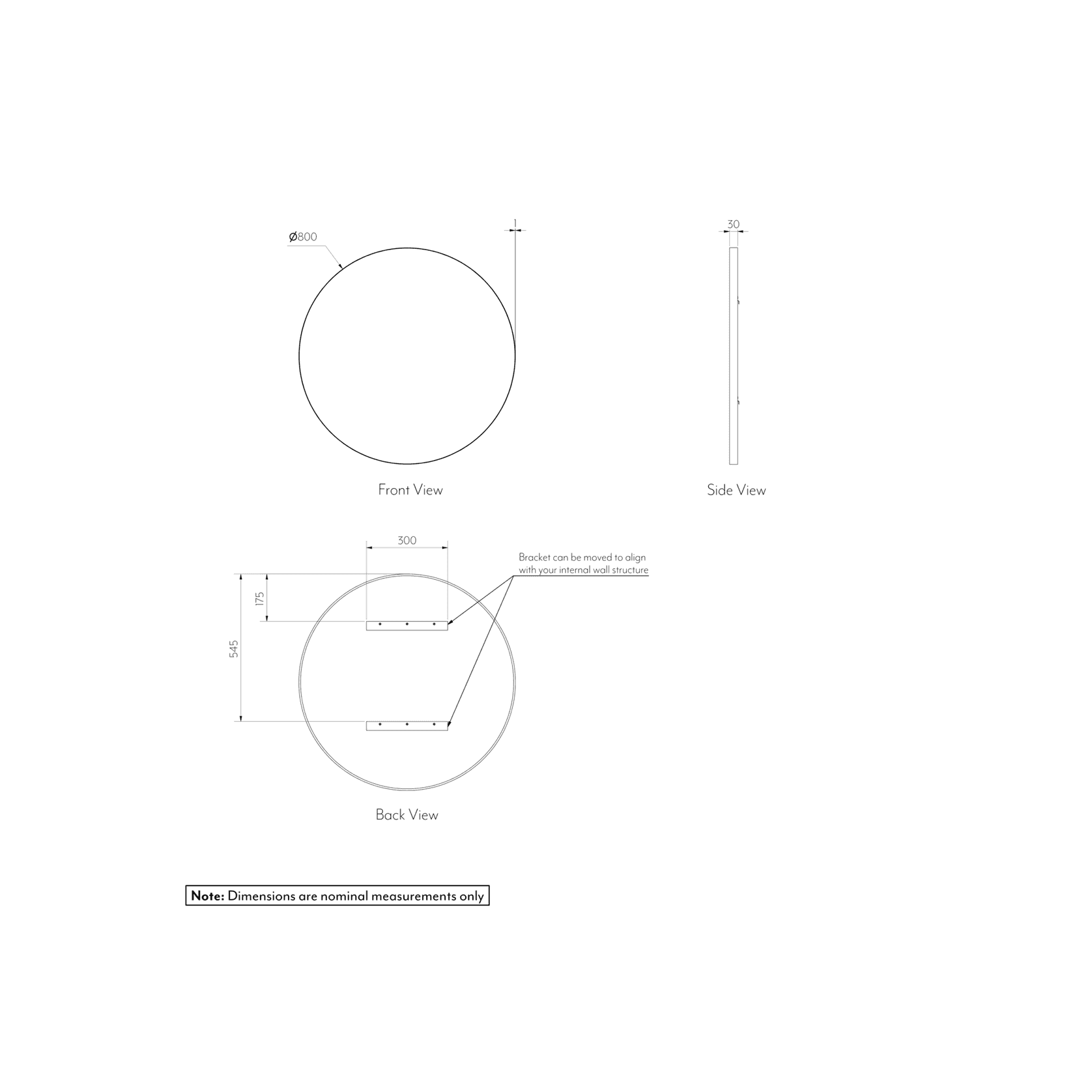 Round Mirror | Stainless Steel gallery detail image