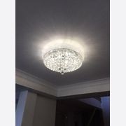 Royal Empress Flush Mount Basket Chandelier - Chrome - W:60cm gallery detail image