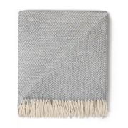 Ruanui Station Lambswool Throw - Gully Grey Chevron gallery detail image