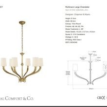 Visual Comfort Chapman Myers Ruhlmann Large Chandelier gallery detail image