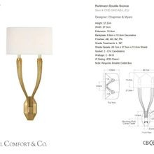 Visual Comfort Chapman Myers Ruhlmann Double Sconce gallery detail image