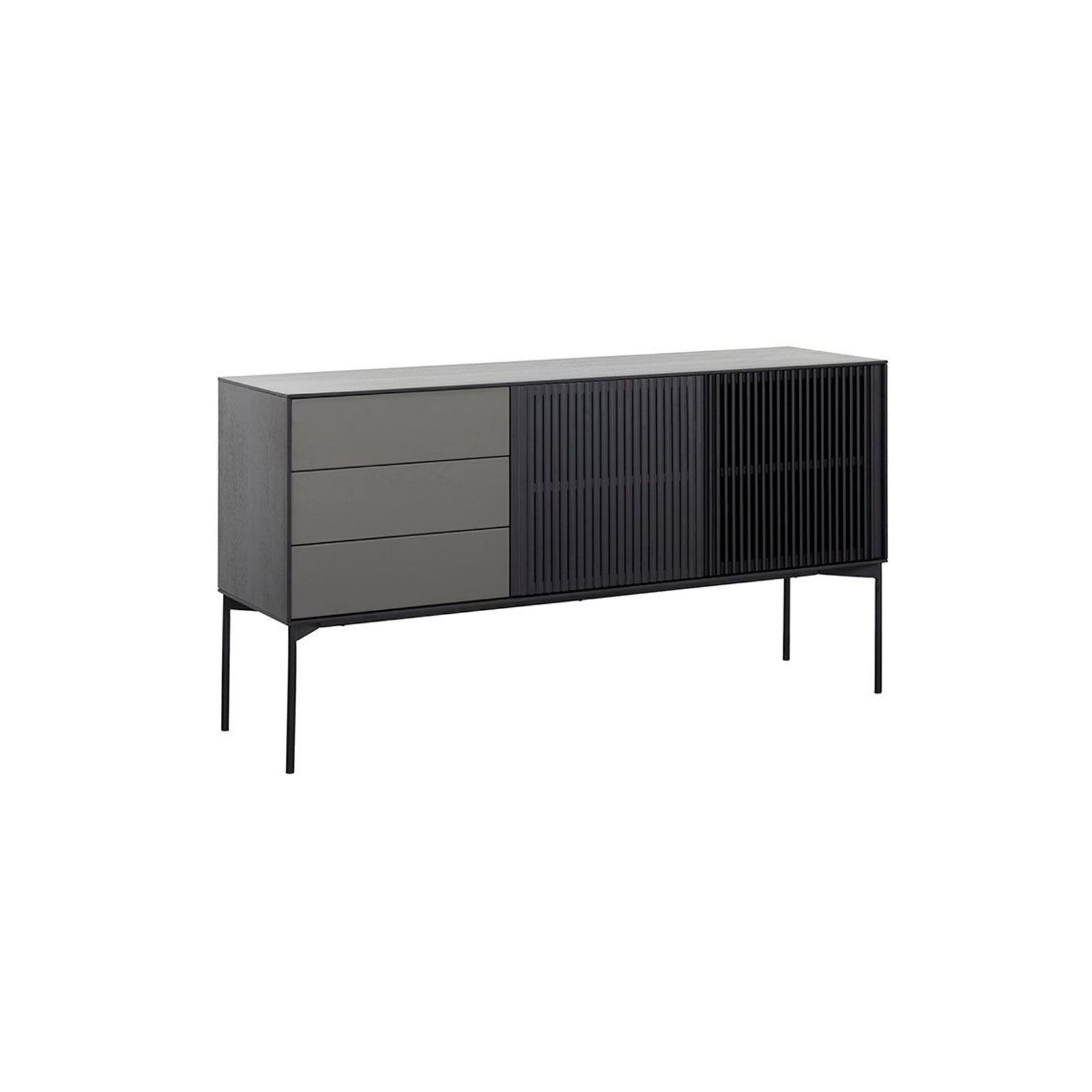 SEGAN Sideboard Buffet 160cm - Black & Grey gallery detail image