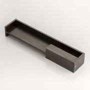 Joseph Giles - Rectangular Solid Brass Recessed Pull With End Pull gallery detail image