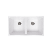 Keith 848x467 White Granite Double Bowl Sink gallery detail image