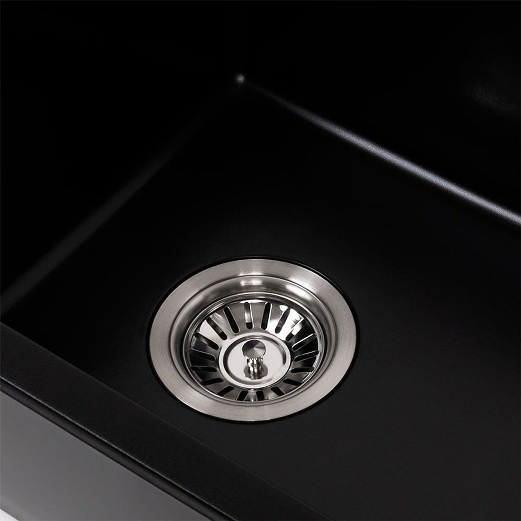 Cynthia 396x446 Black Granite Single Bowl Sink gallery detail image