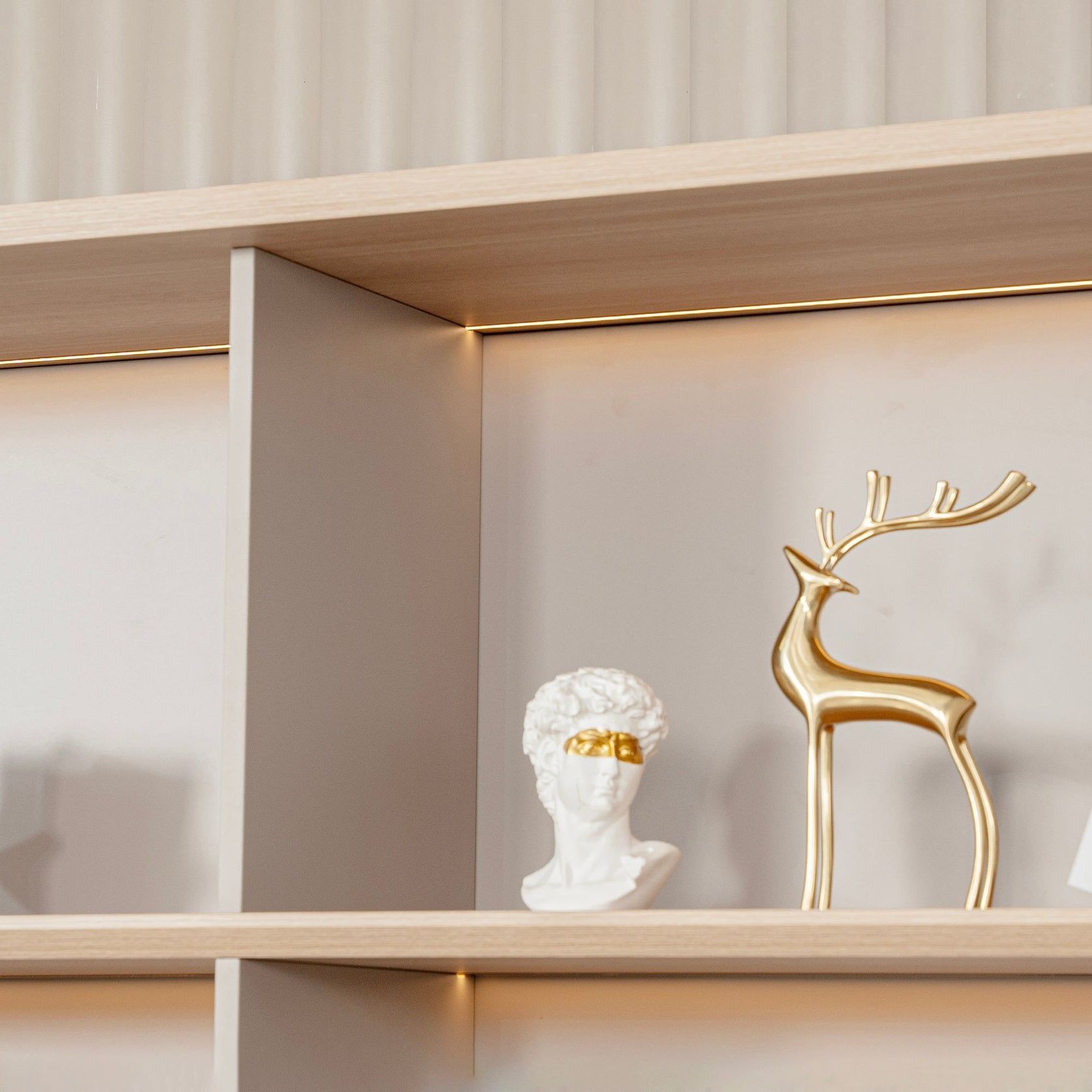 ORBAN 240cm Wall Storage & Display Unit – Oak gallery detail image