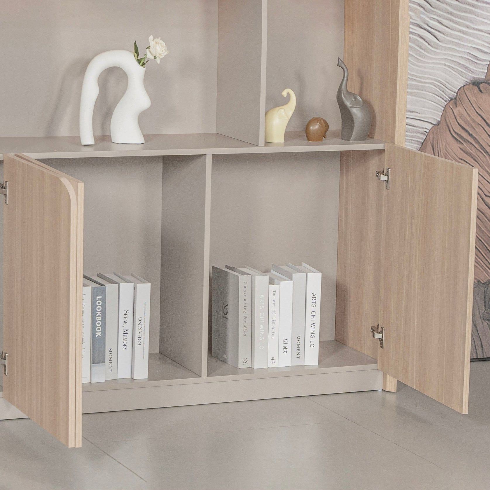 KELIAN  Display Wall Unit 200cm - Oak gallery detail image