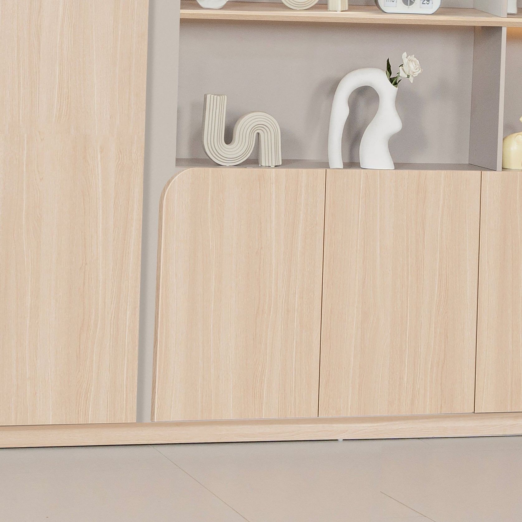 KELIAN  Display Wall Unit 200cm - Oak gallery detail image
