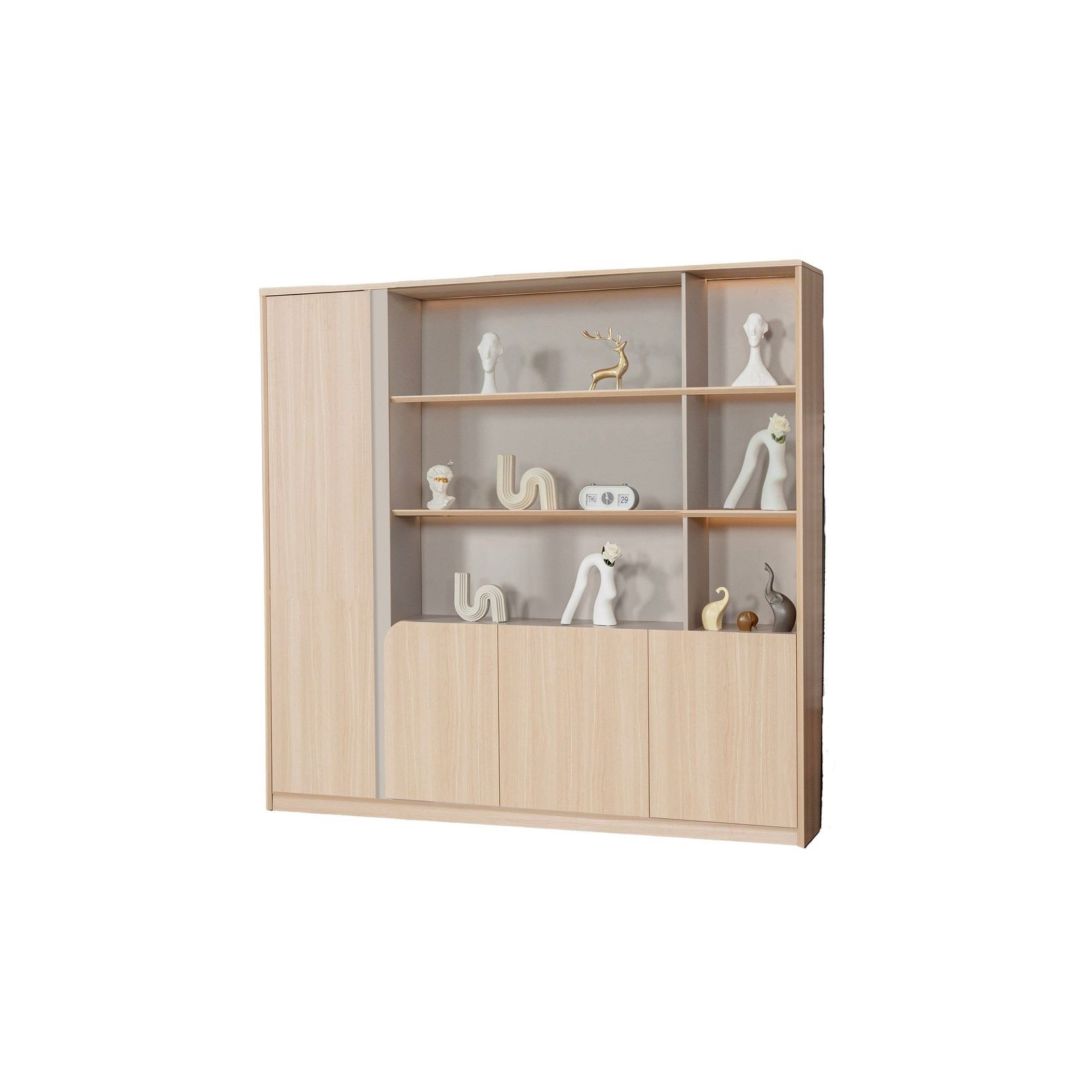 KELIAN  Display Wall Unit 200cm - Oak gallery detail image