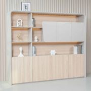 SEVANI Display Wall Unit - 240cm - Oak gallery detail image