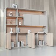 SEVANI Display Wall Unit - 240cm - Oak gallery detail image