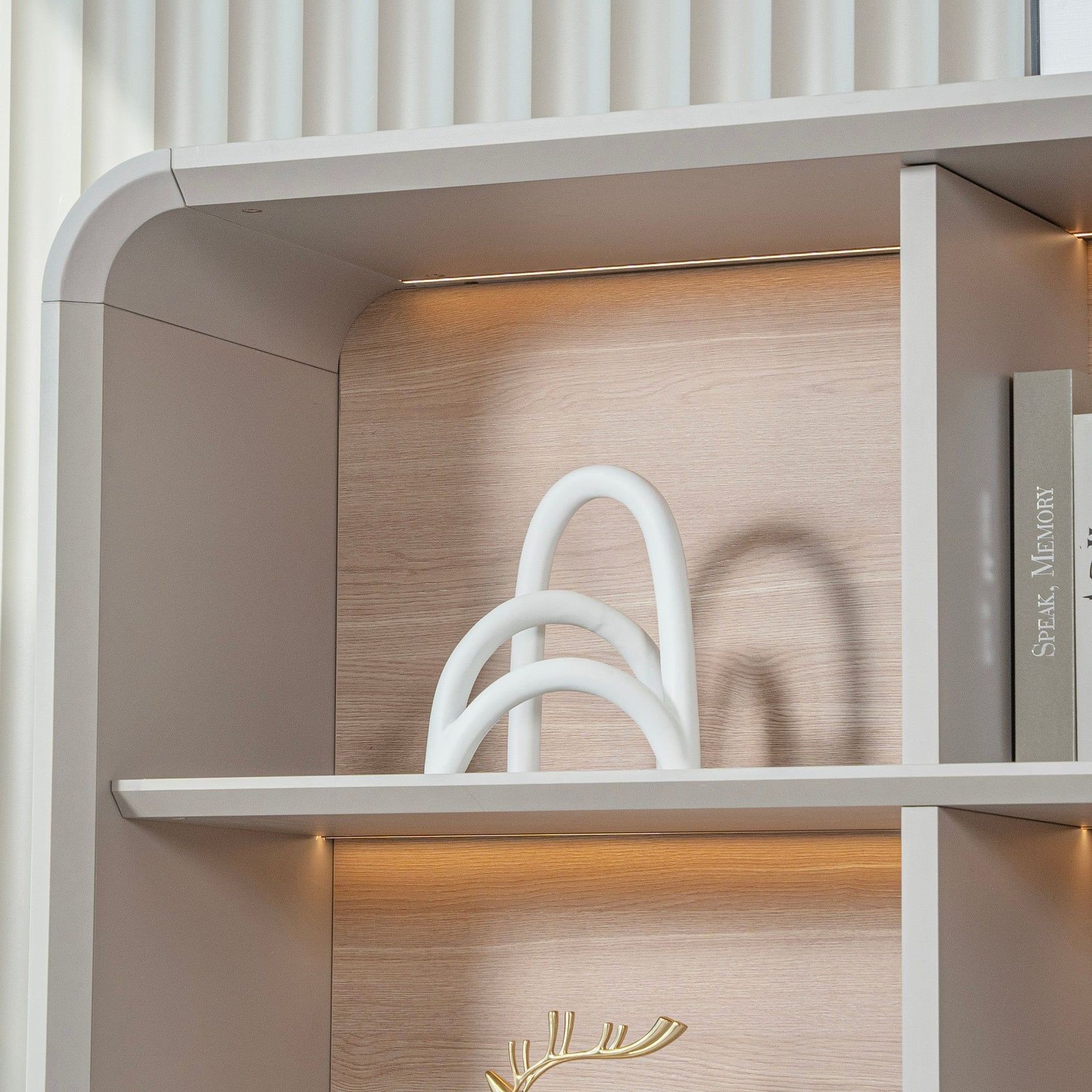 SEVANI Display Wall Unit - 240cm - Oak gallery detail image