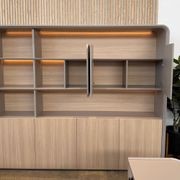 SEVANI Display Wall Unit - 240cm - Oak gallery detail image