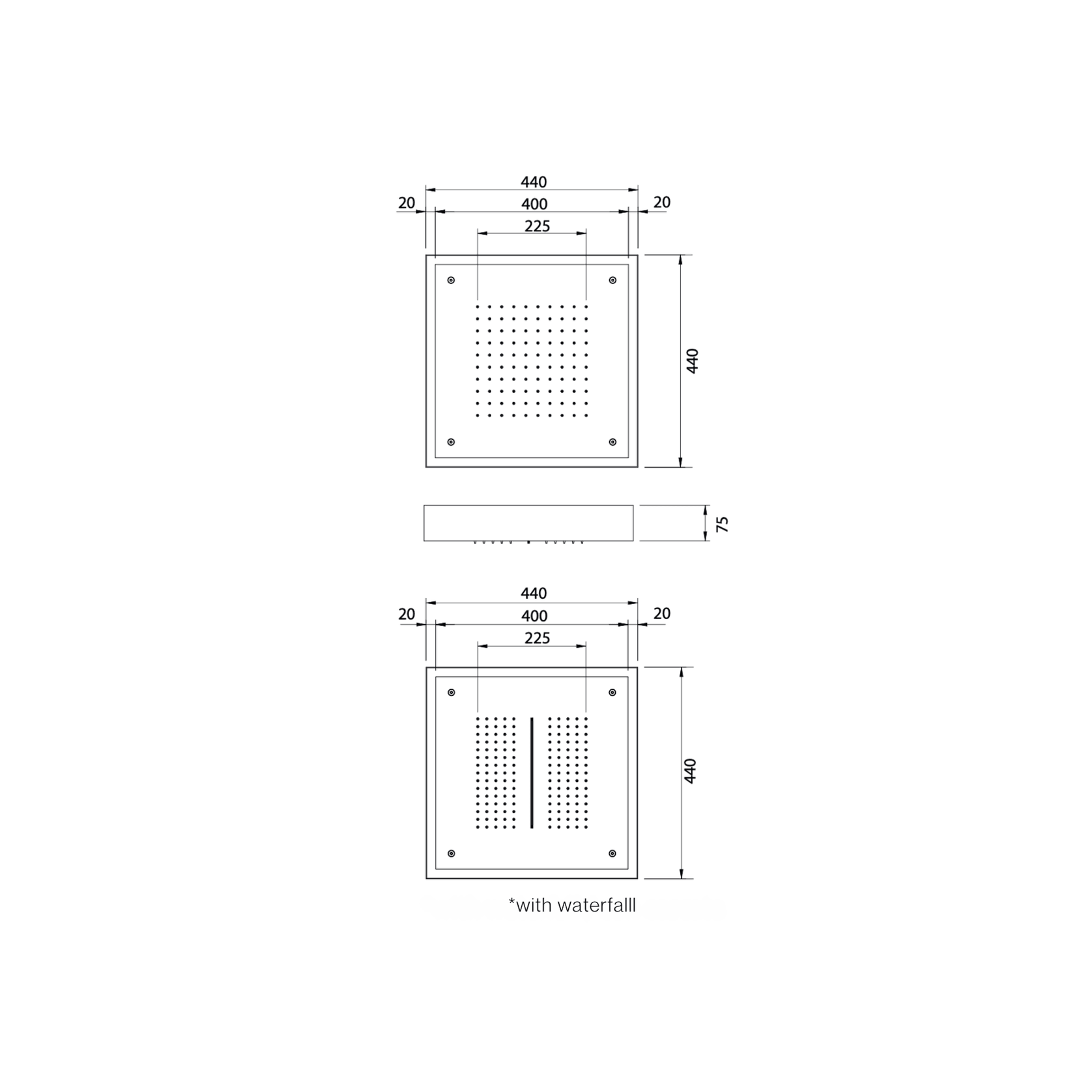 Antonio Frattini SH440 Ceiling Mounted Shower Head gallery detail image