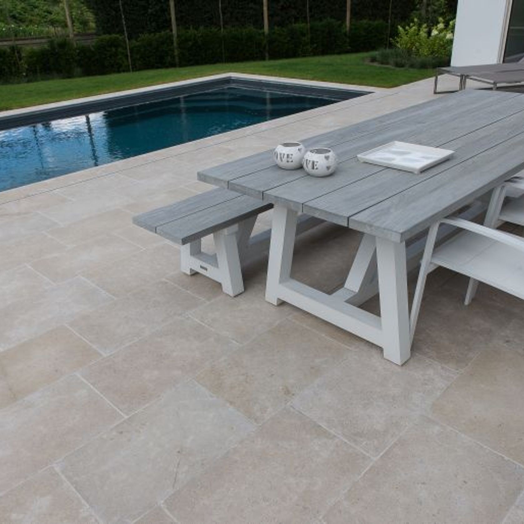Sinai Pearl Brushed Limestone Pool Coping gallery detail image