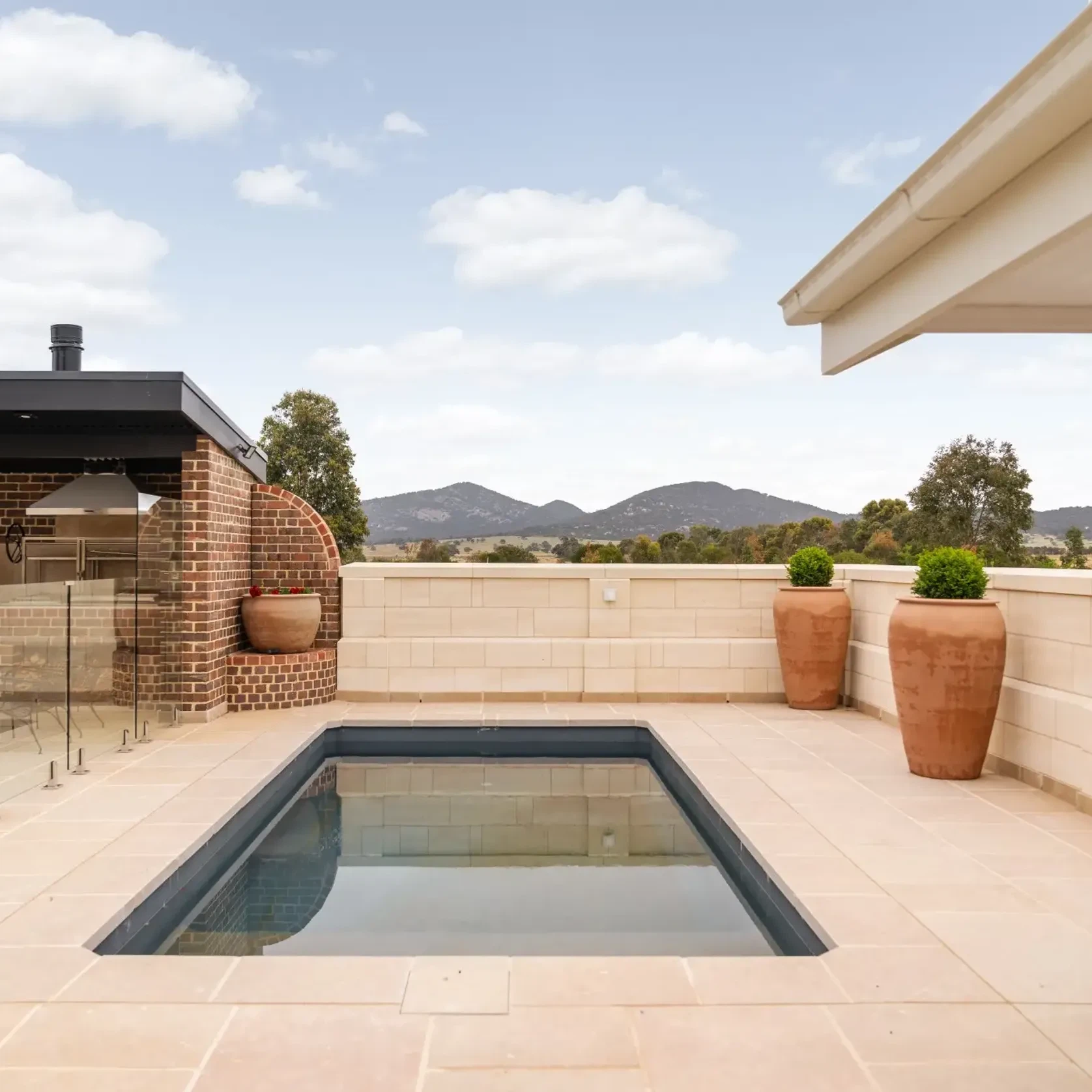 Sinai Pearl Brushed Limestone Pool Coping gallery detail image