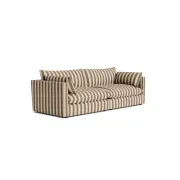 Sidney Slipcover 4 Seater Sofa - Marnie Coconut Stripe gallery detail image