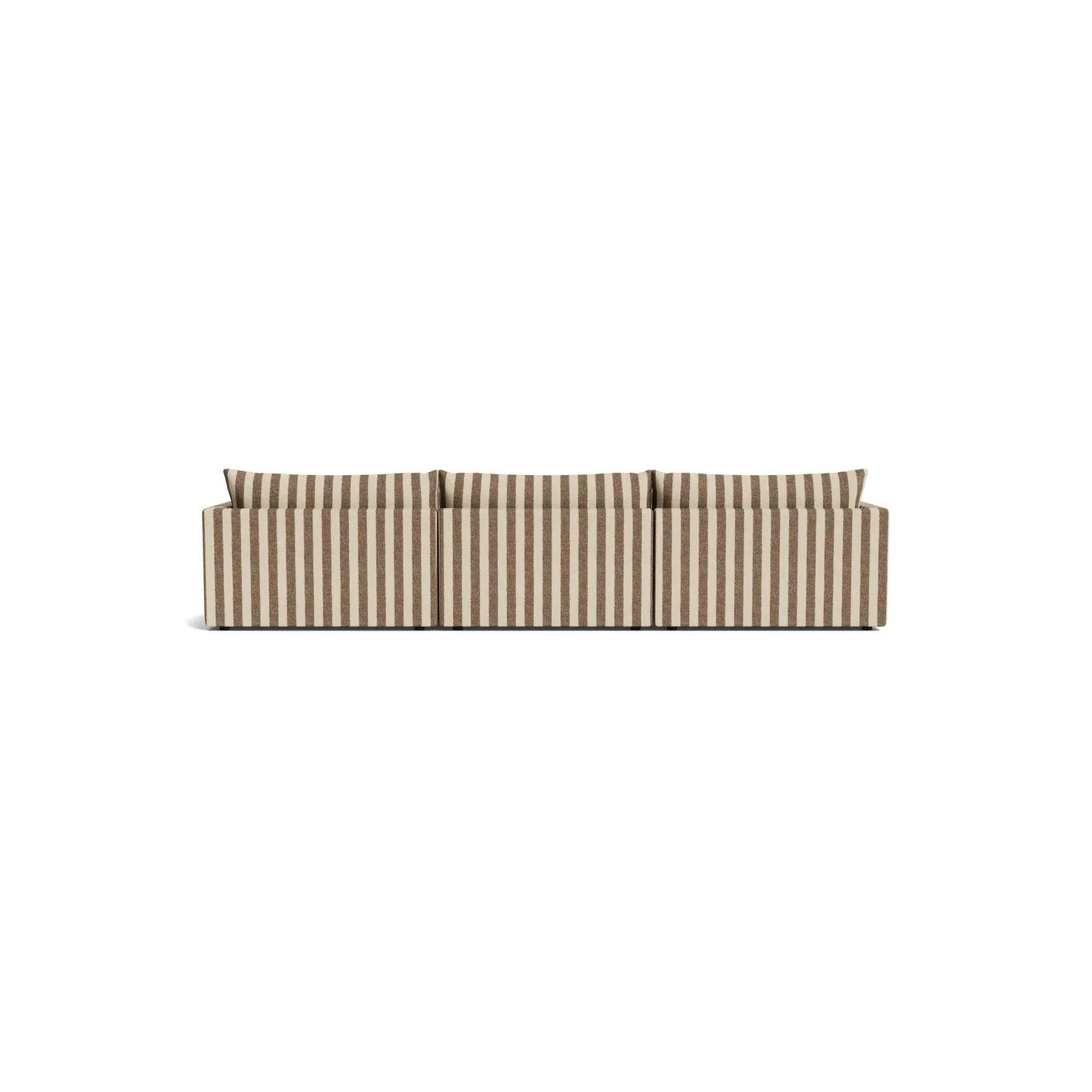 Sidney Slipcover 5 Seater Chaise Sofa - Marnie Coconut Stripe gallery detail image