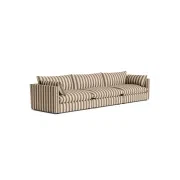 Sidney Slipcover 5 Seater Sofa - Marnie Coconut Stripe gallery detail image