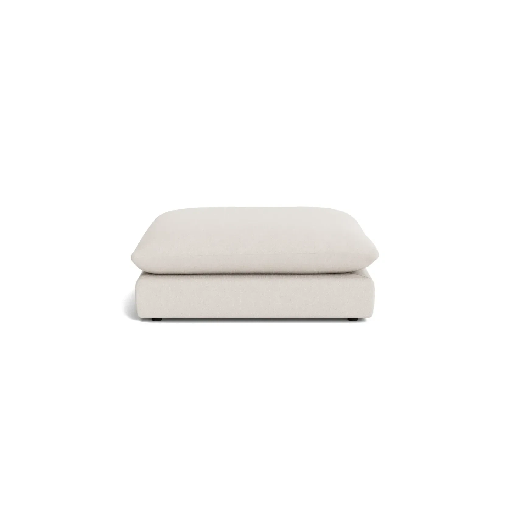 Sidney Slipcover Ottoman - Silex Off White gallery detail image