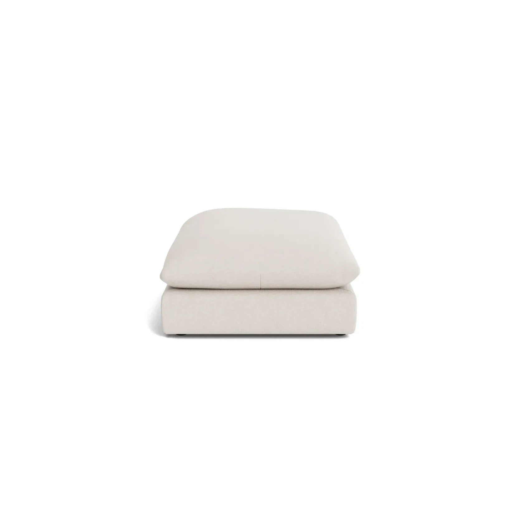 Sidney Slipcover Ottoman - Silex Off White gallery detail image