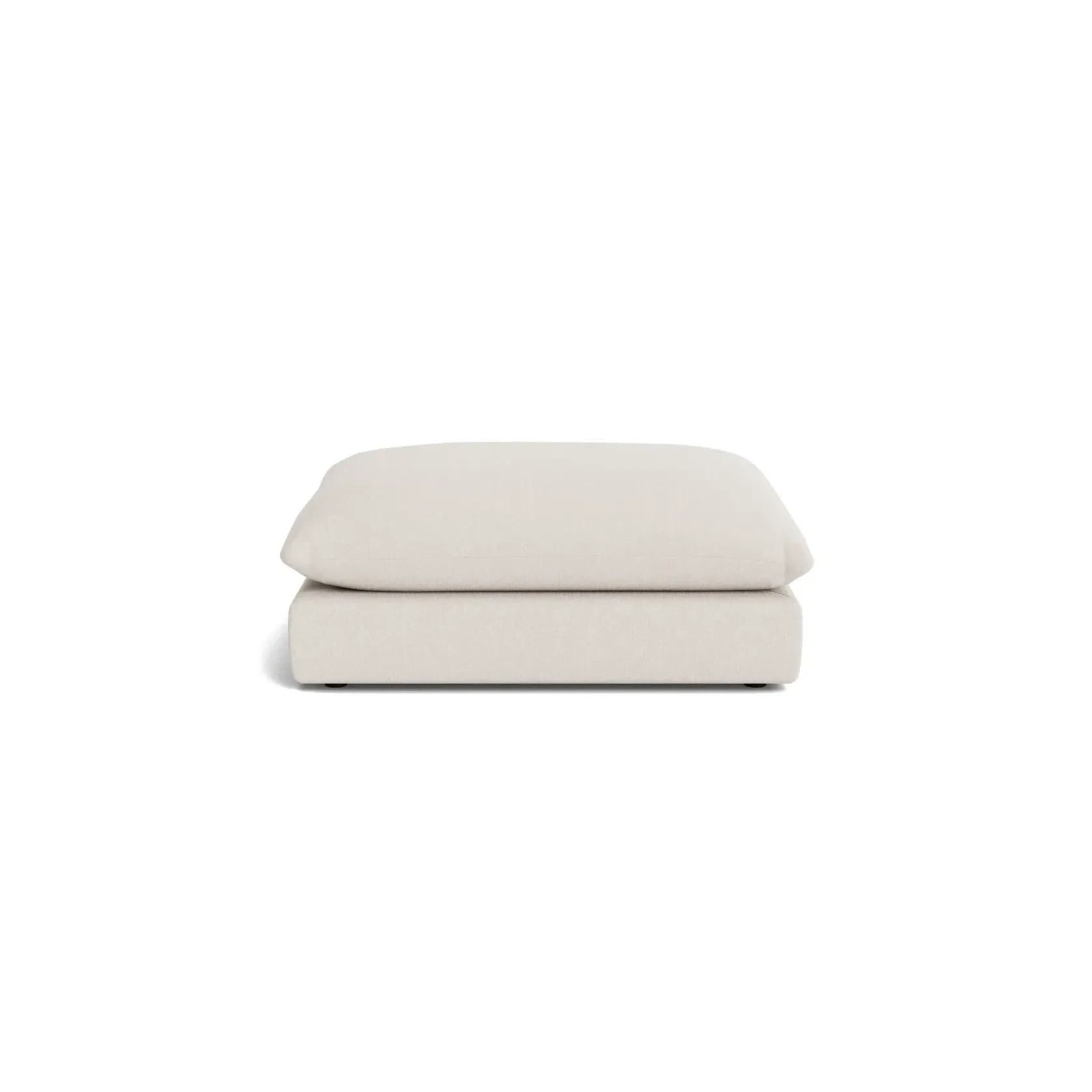 Sidney Slipcover Ottoman - Silex Off White gallery detail image