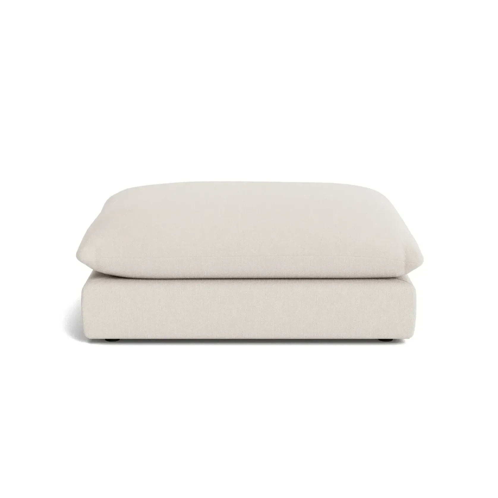 Sidney Slipcover Ottoman - Silex Off White gallery detail image