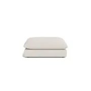 Sidney Slipcover Ottoman - Silex Off White gallery detail image