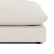 Sidney Slipcover Ottoman Fabric - Silex Off White gallery detail image
