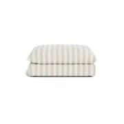 Sidney Slipcover Ottoman - Marnie Sand Stripe gallery detail image