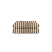 Sidney Slipcover Ottoman - Marnie Coconut Stripe gallery detail image
