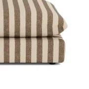 Sidney Slipcover Ottoman - Marnie Coconut Stripe gallery detail image