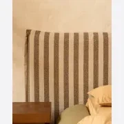 Sidney Slipcover Bed Head 270cm - Marnie Coconut Stripe gallery detail image