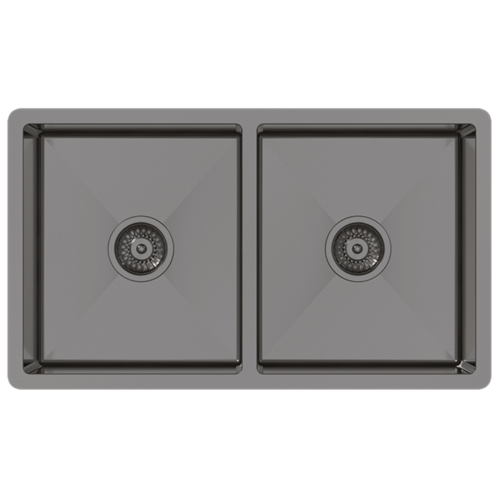 Brushed Gunmetal Madison 775x450 Double Bowl Sink gallery detail image