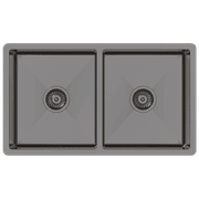 Brushed Gunmetal Madison 775x450 Double Bowl Sink gallery detail image