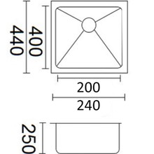 Luminare Sink 240 x 440mm gallery detail image