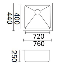 Luminare Sink 760 x 440mm | Single Bowl gallery detail image