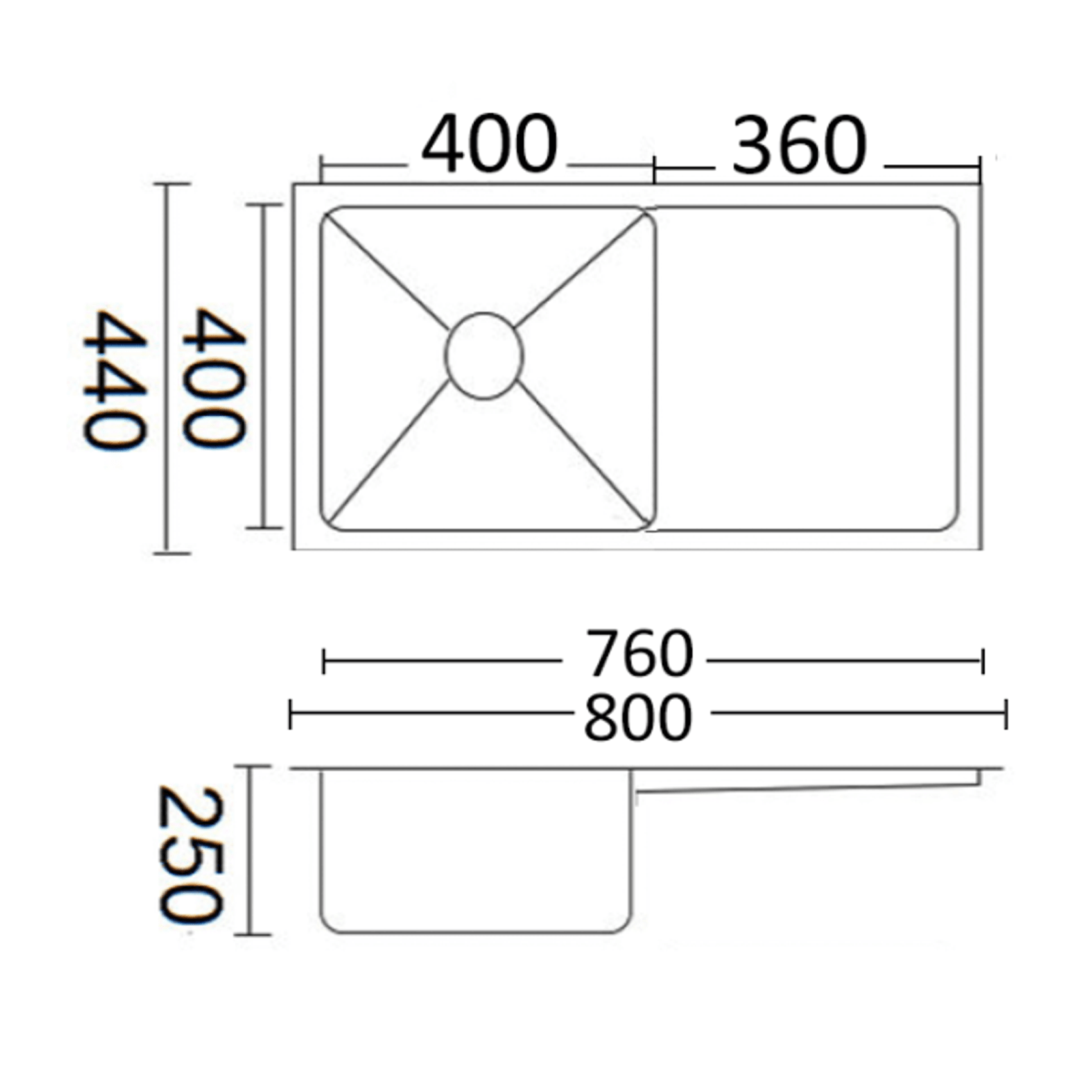 Luminare Sink 800 x 440mm gallery detail image
