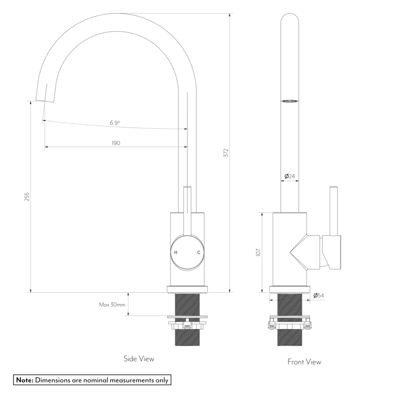 Sola Outdoor Kitchen Mixer | Stainless Steel gallery detail image