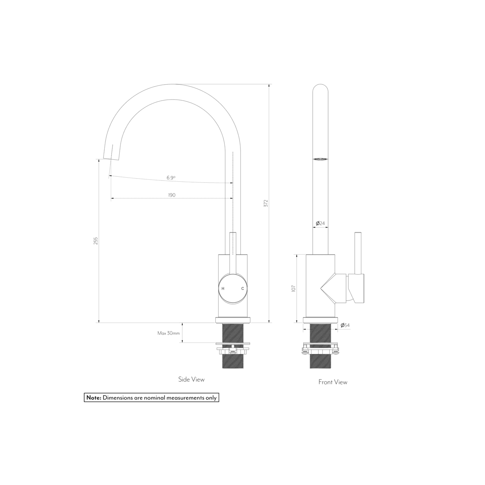 Sola Outdoor Kitchen Mixer | Brushed Gunmetal gallery detail image