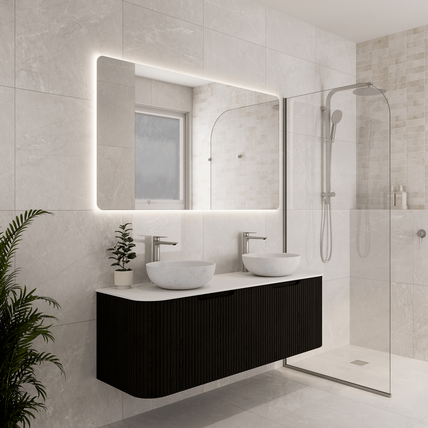 Euro 1500 Rectangle LED Mirror gallery detail image