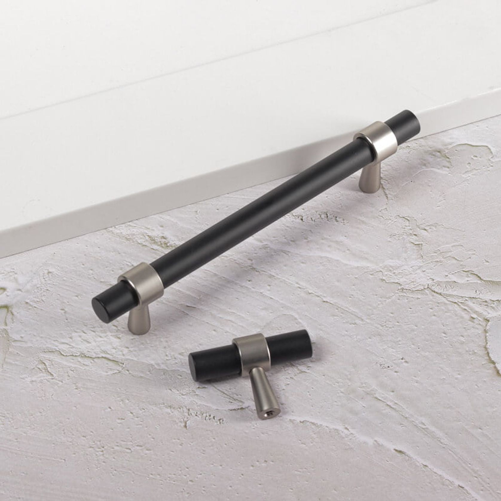 KT&CO Kitchen handles pull matte black Nickel Byron Bay | ArchiPro AU