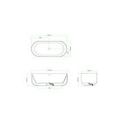 Toka Lite Ariana Freestanding Bath - 1700mm - ST91 gallery detail image